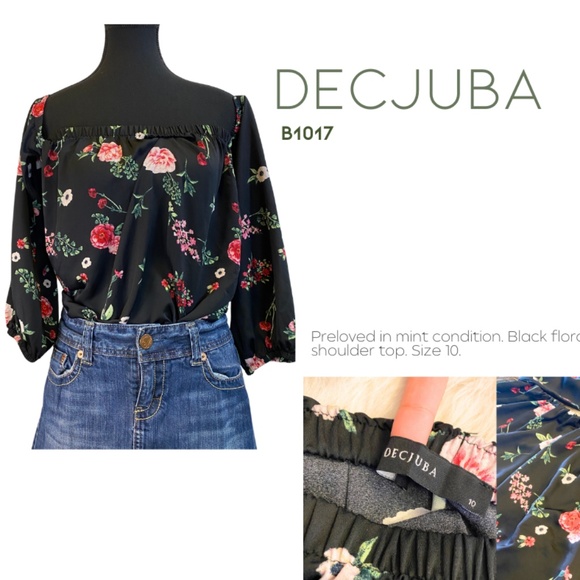Floral Off-Shoulder Blouse by Decjuba (B1017) - Picture 1 of 7